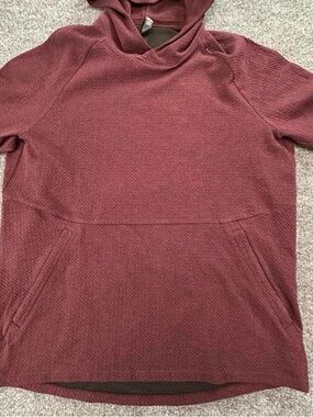 Lululemon Women's Hooded Pullover Sweatshirt Size Large Burgundy #509